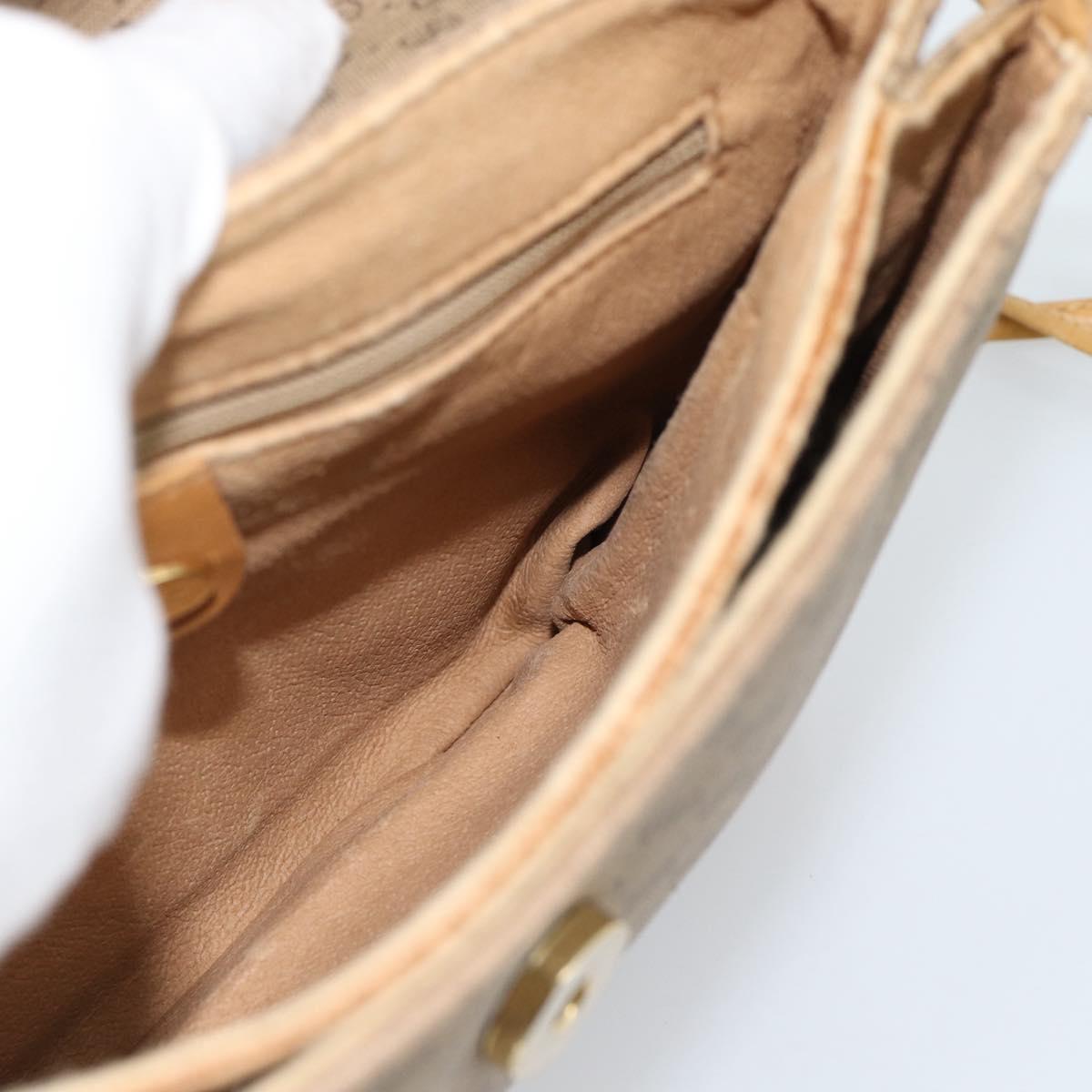 GUCCI Micro GG Supreme Shoulder Bag PVC Beige Gold 007 105 5548 Auth 183620