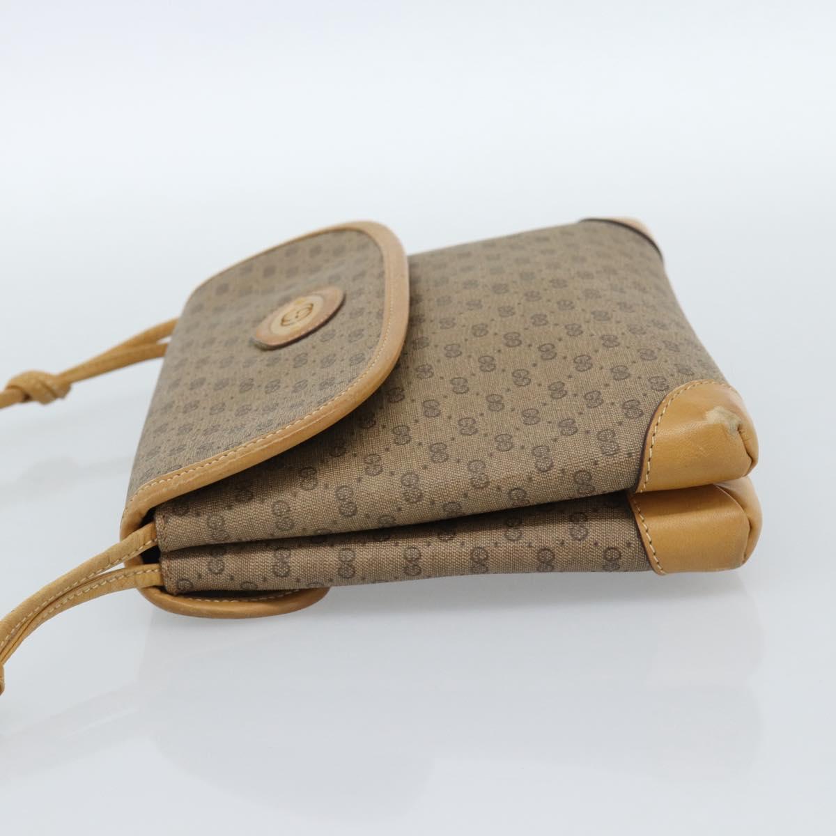 GUCCI Micro GG Supreme Shoulder Bag PVC Beige Gold 007 105 5548 Auth 183620