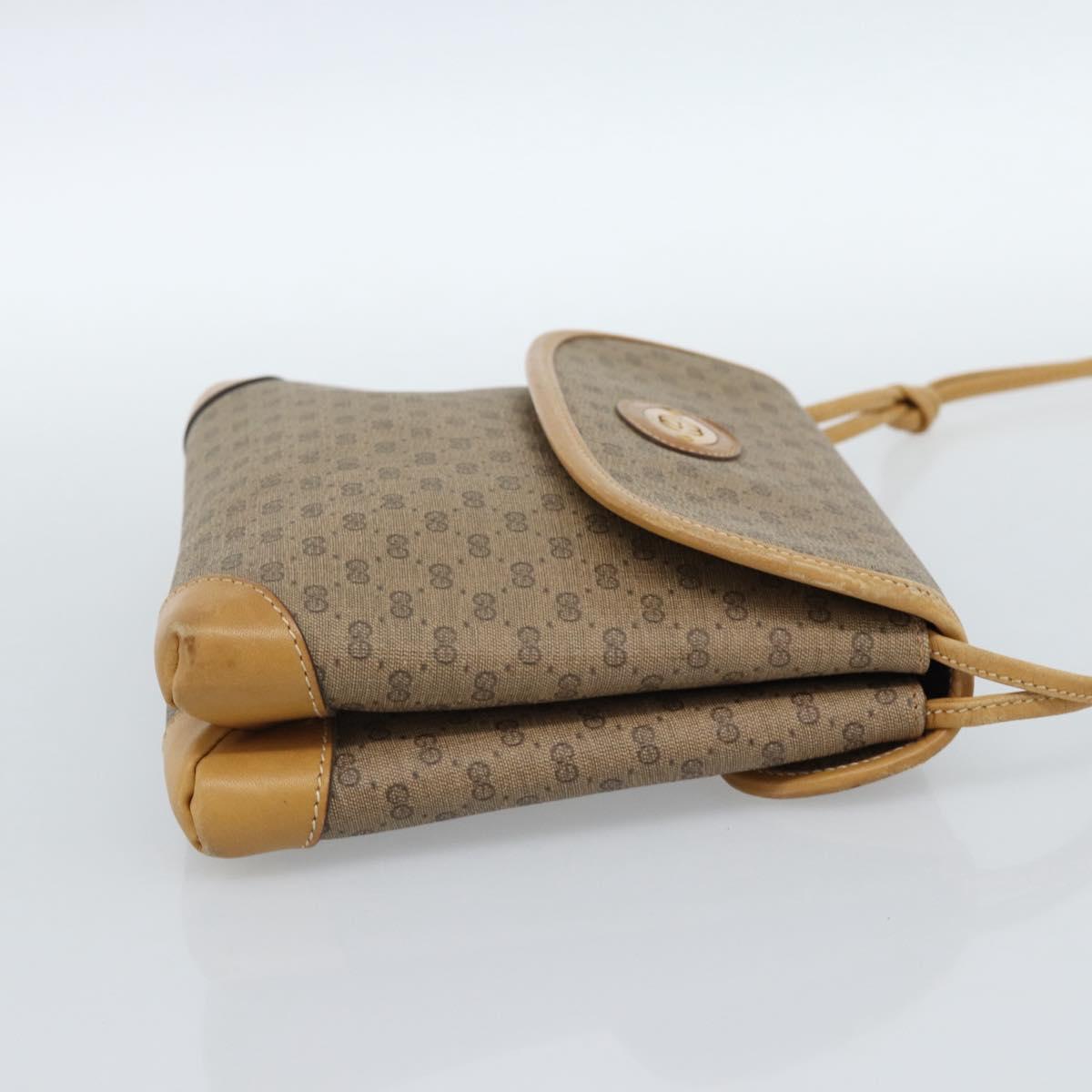 GUCCI Micro GG Supreme Shoulder Bag PVC Beige Gold 007 105 5548 Auth 183620