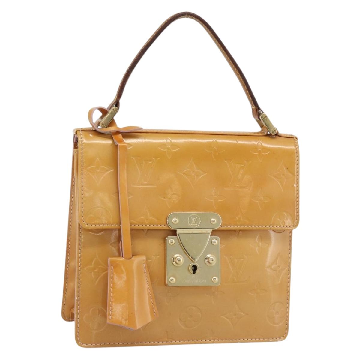 LOUIS VUITTON Monogram Vernis Spring Street Hand Bag Pink M91033 LV Auth 183622