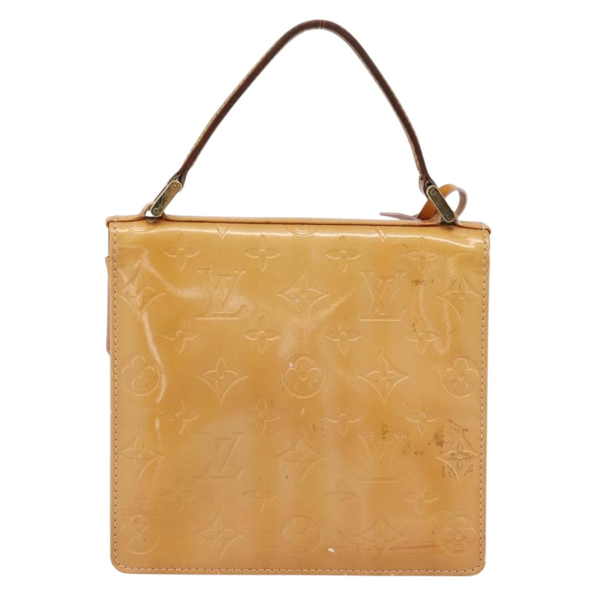 LOUIS VUITTON Monogram Vernis Spring Street Hand Bag Pink M91033 LV Auth 183622