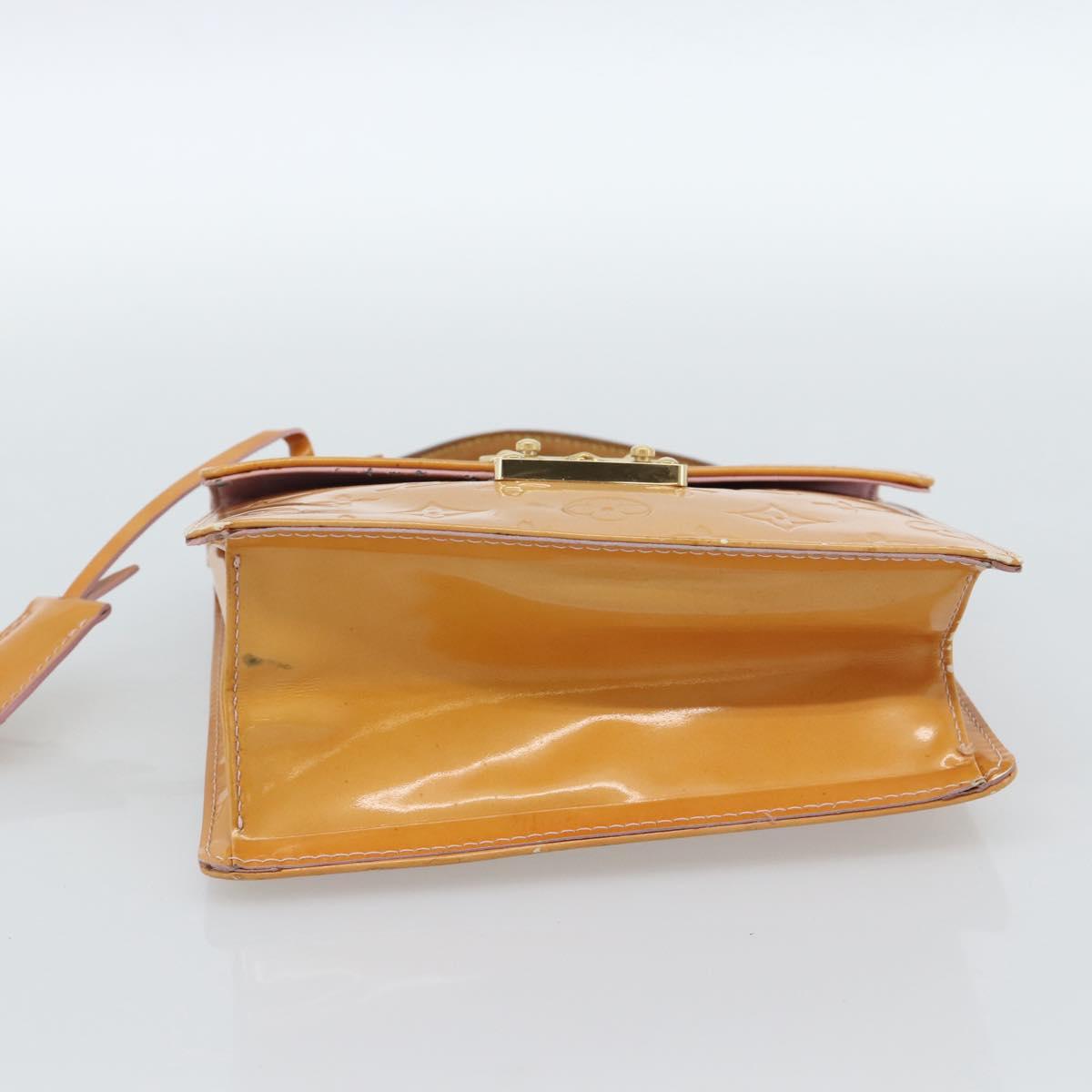 LOUIS VUITTON Monogram Vernis Spring Street Hand Bag Pink M91033 LV Auth 183622