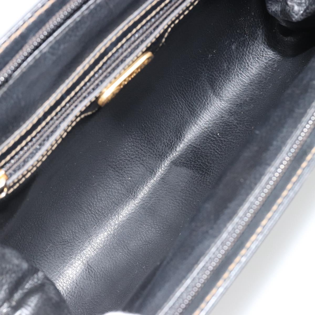 FENDI Zucca Canvas Shoulder Bag PVC Black Brown Auth 183623A