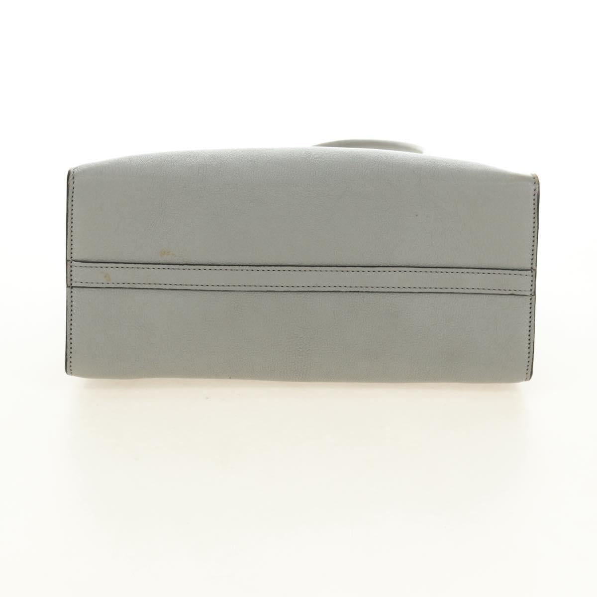 Miu Miu Hand Bag Leather Gray Gold Auth 183637V