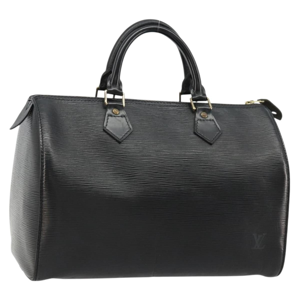LOUIS VUITTON Epi Speedy 30 Hand Bag Noir Black M43002 LV Auth 183641A