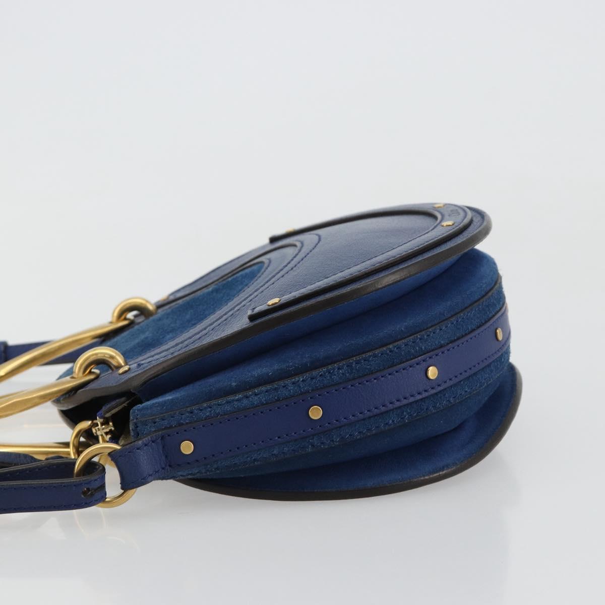 Chloe Pixy Hand Bag Leather 2way Black Gold Auth 183644V