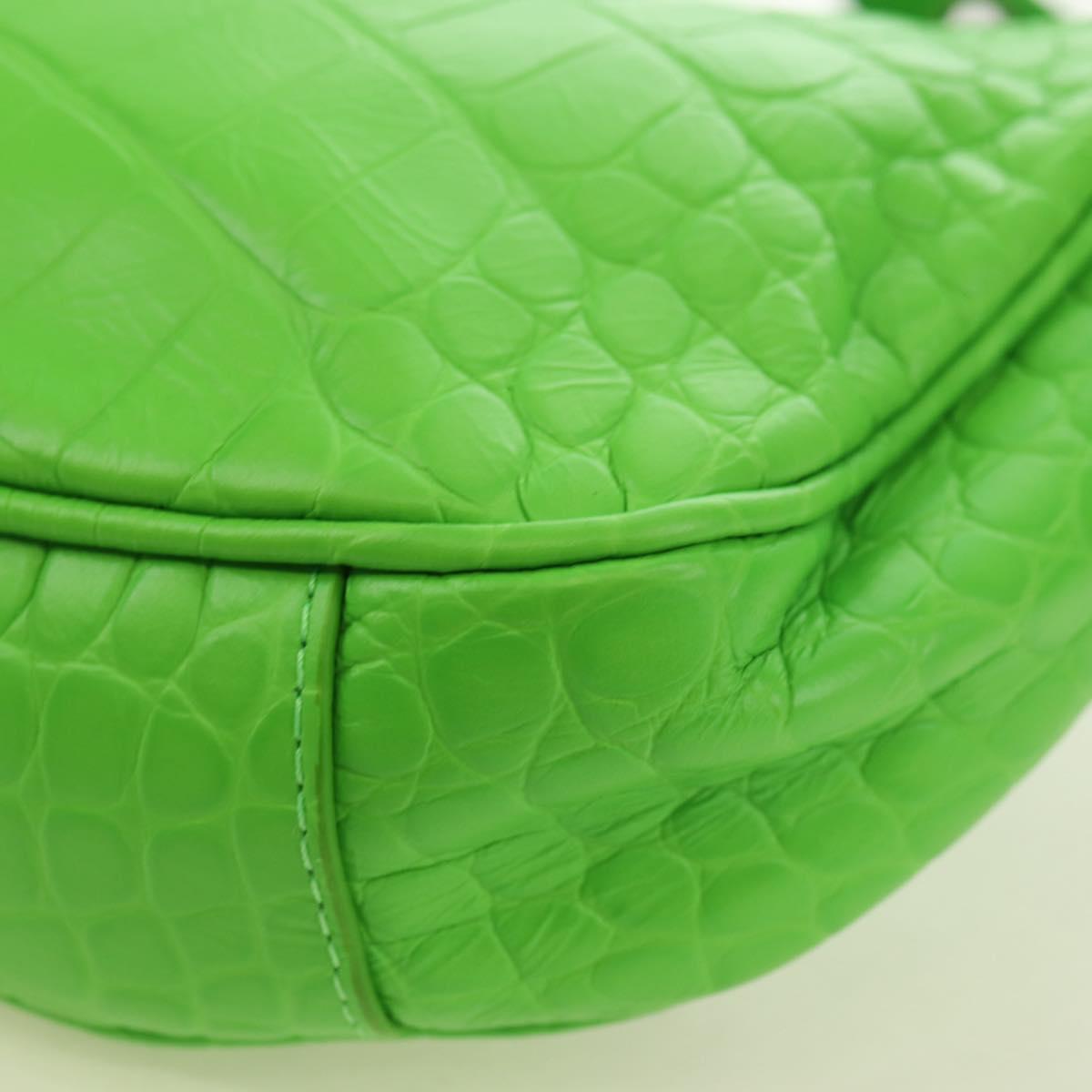 BALENCIAGA LE CAGOLE XS Hand Bag Leather Green 671309 Auth 183647SAM