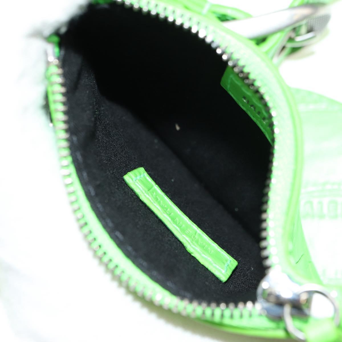 BALENCIAGA LE CAGOLE XS Hand Bag Leather Green 671309 Auth 183647SAM