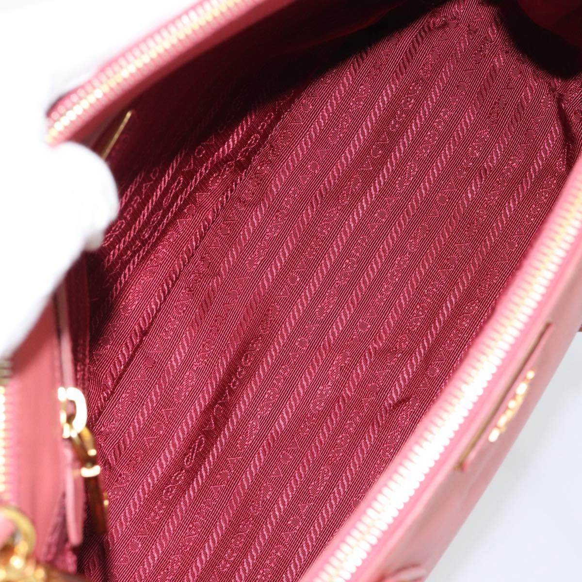 PRADA Galleria Hand Bag Safiano Leather 2way Pink Gold Auth 183648V