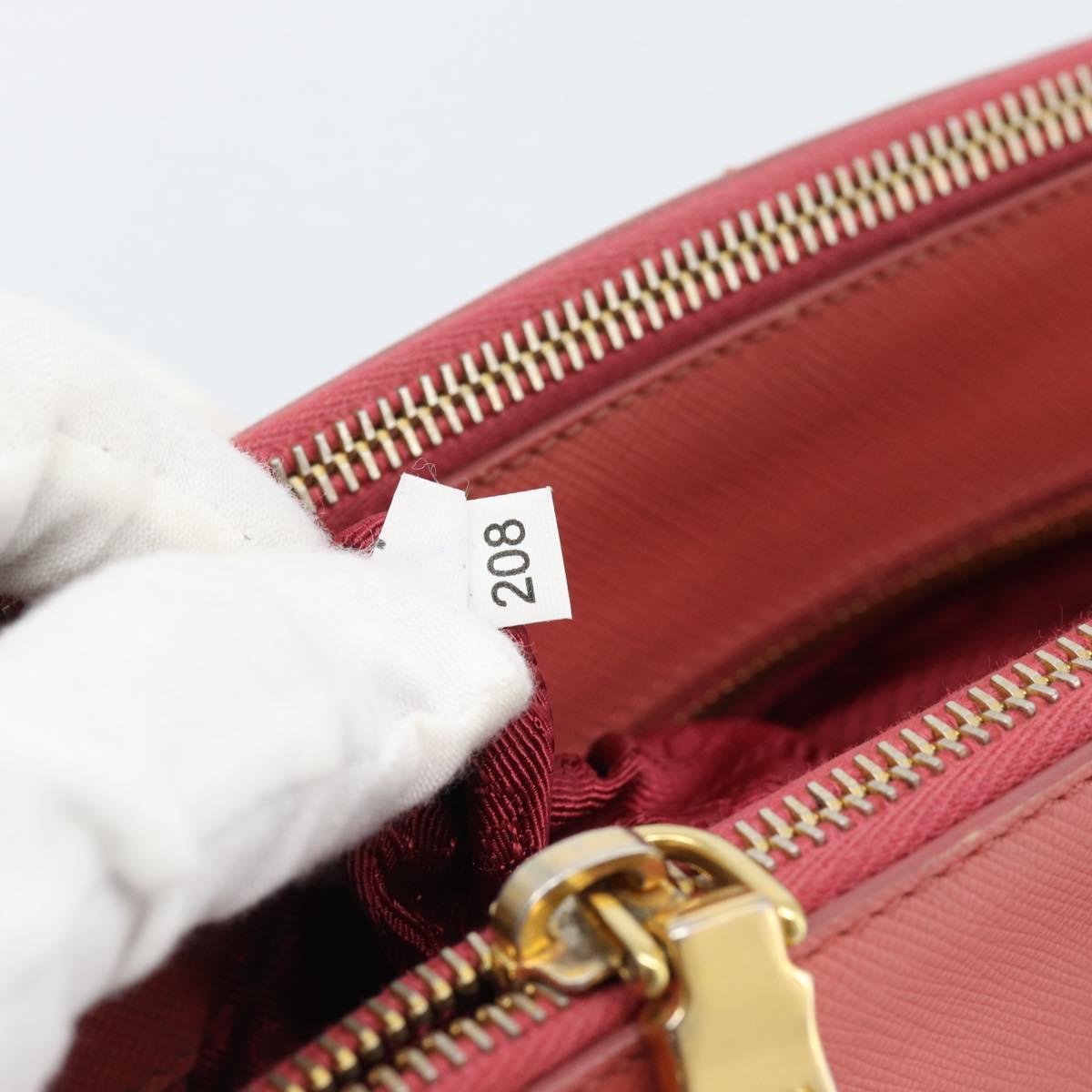 PRADA Galleria Hand Bag Safiano Leather 2way Pink Gold Auth 183648V