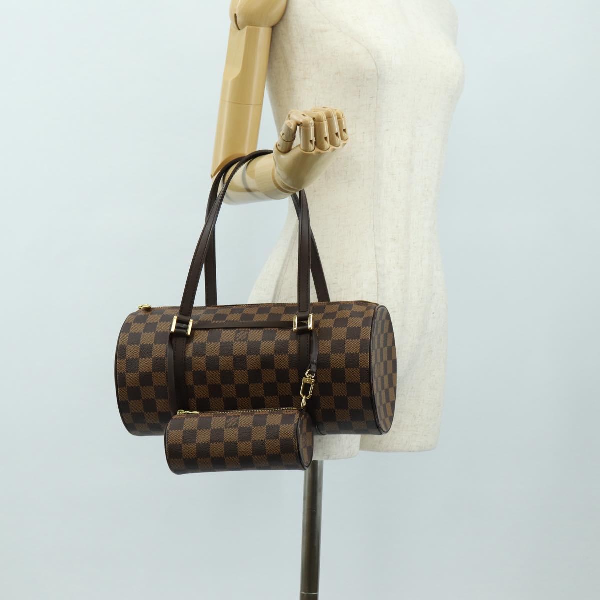 LOUIS VUITTON Damier Ebene Papillon 30 Hand Bag N51303 LV Auth 183662SAV
