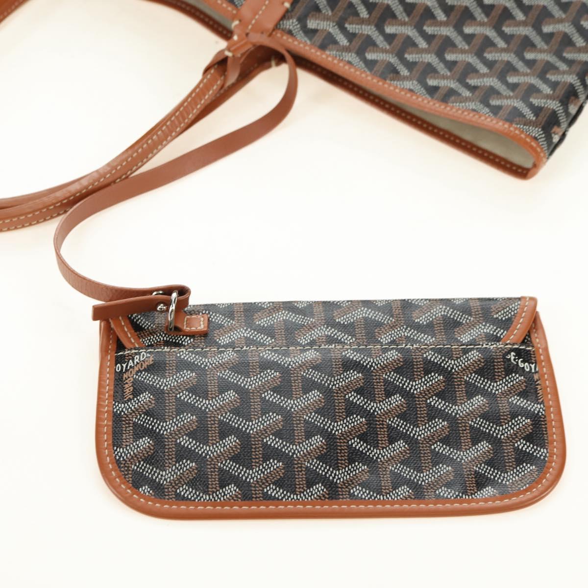 GOYARD Saint Louis PM Tote Bag PVC Black Auth 183670SAM