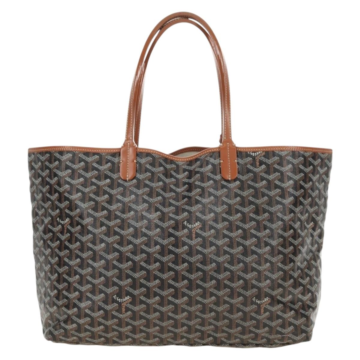 GOYARD Saint Louis PM Tote Bag PVC Black Auth 183670SAM