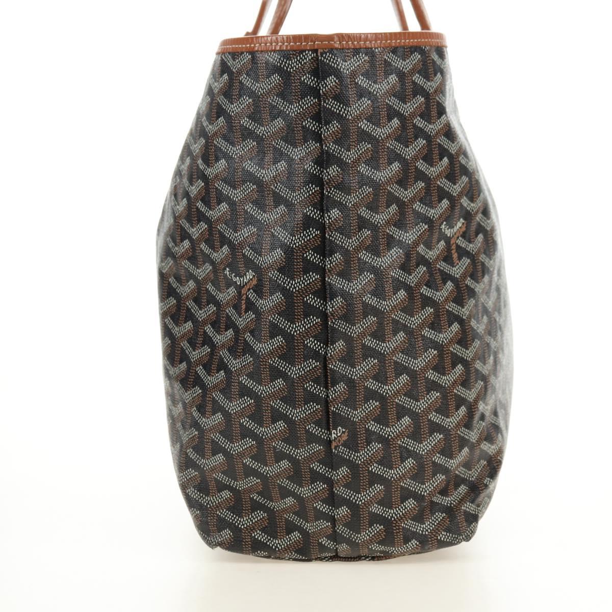 GOYARD Saint Louis PM Tote Bag PVC Black Auth 183670SAM