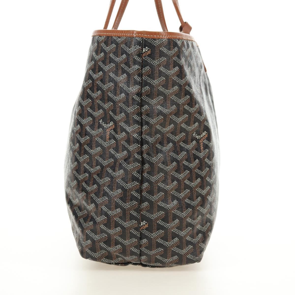 GOYARD Saint Louis PM Tote Bag PVC Black Auth 183670SAM