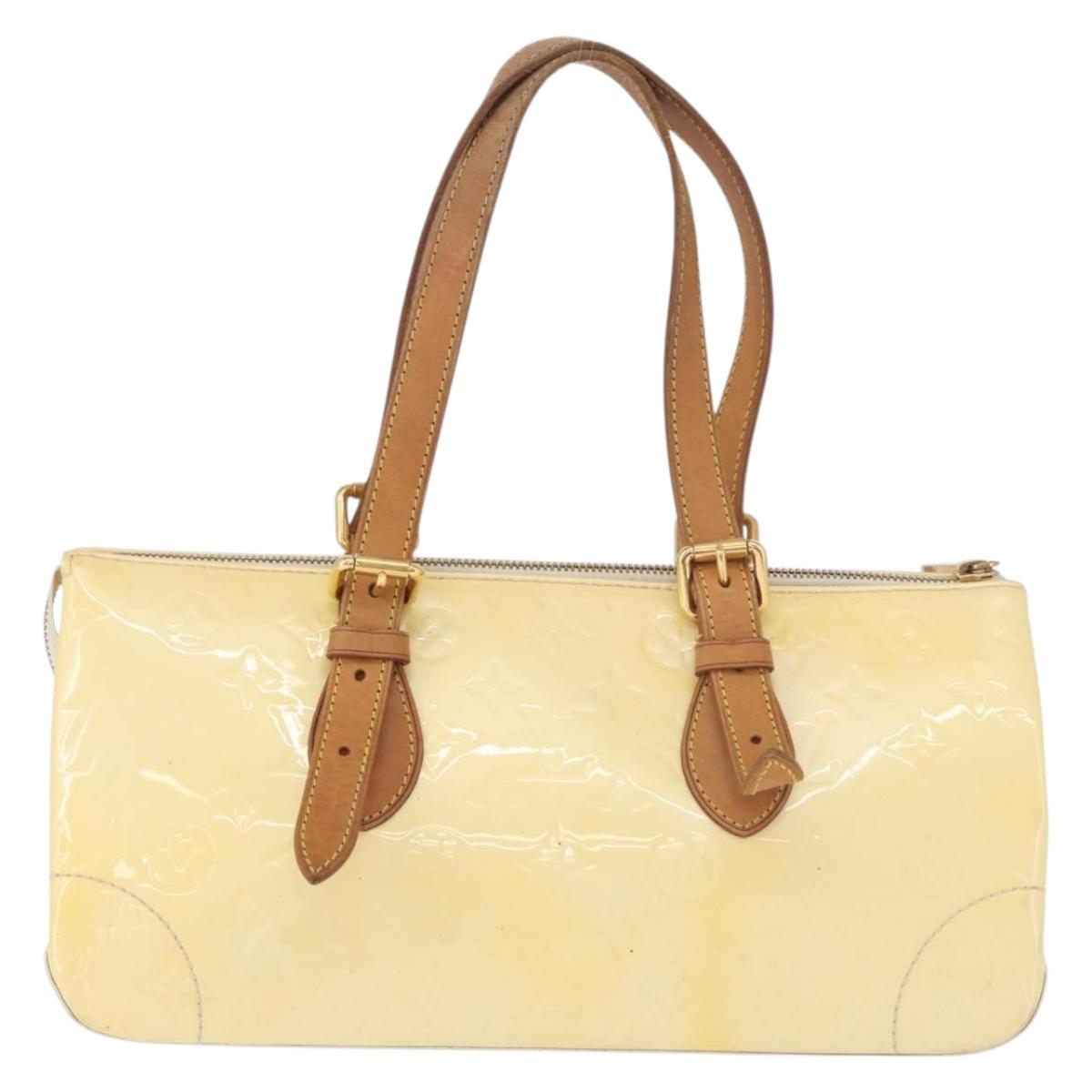 LOUIS VUITTON Monogram Vernis Rosewood Avenue Bag Perle M93508 LV Auth 183680