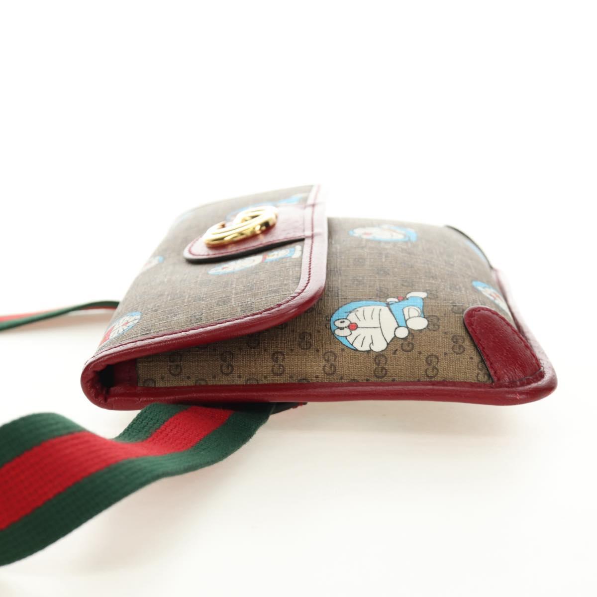GUCCI Micro GG Supreme Doraemon x Fujiko-Pro Waist PVC Beige 647817 Auth 183687M