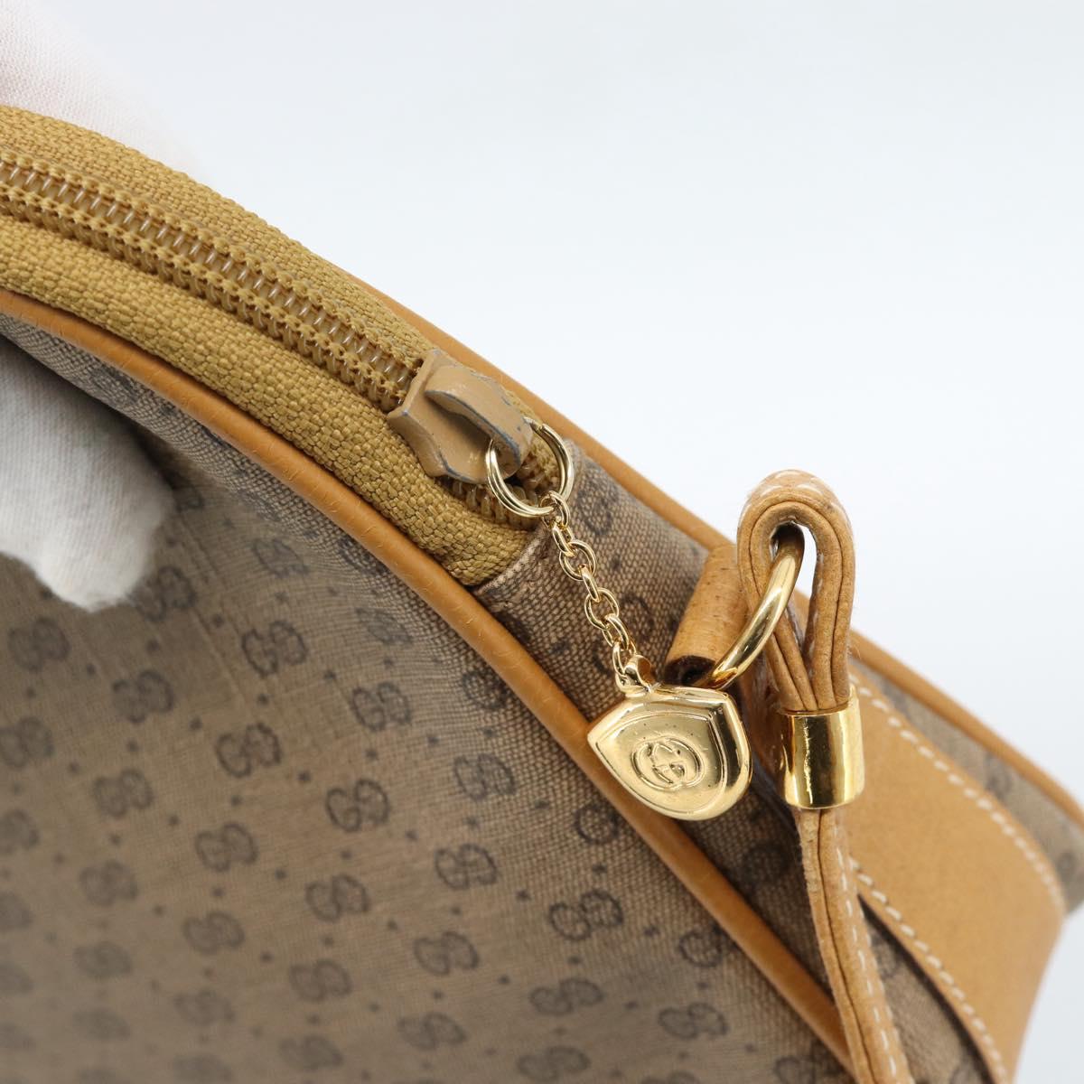 GUCCI Micro GG Supreme Shoulder Bag PVC Beige Gold 007 123 0428 Auth 183690