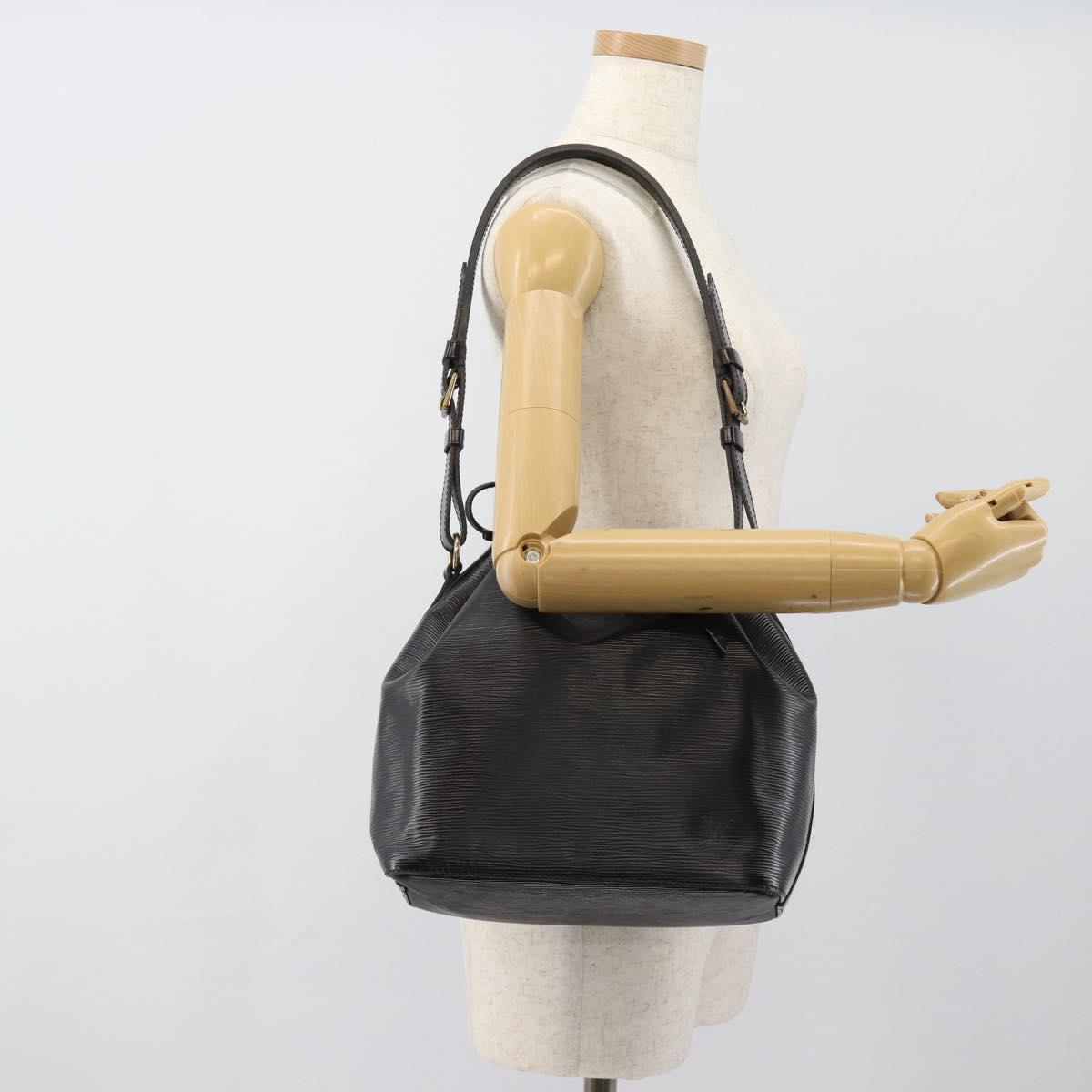 LOUIS VUITTON Epi Petit Noe Shoulder Bag Black M44102 LV Auth 183695A