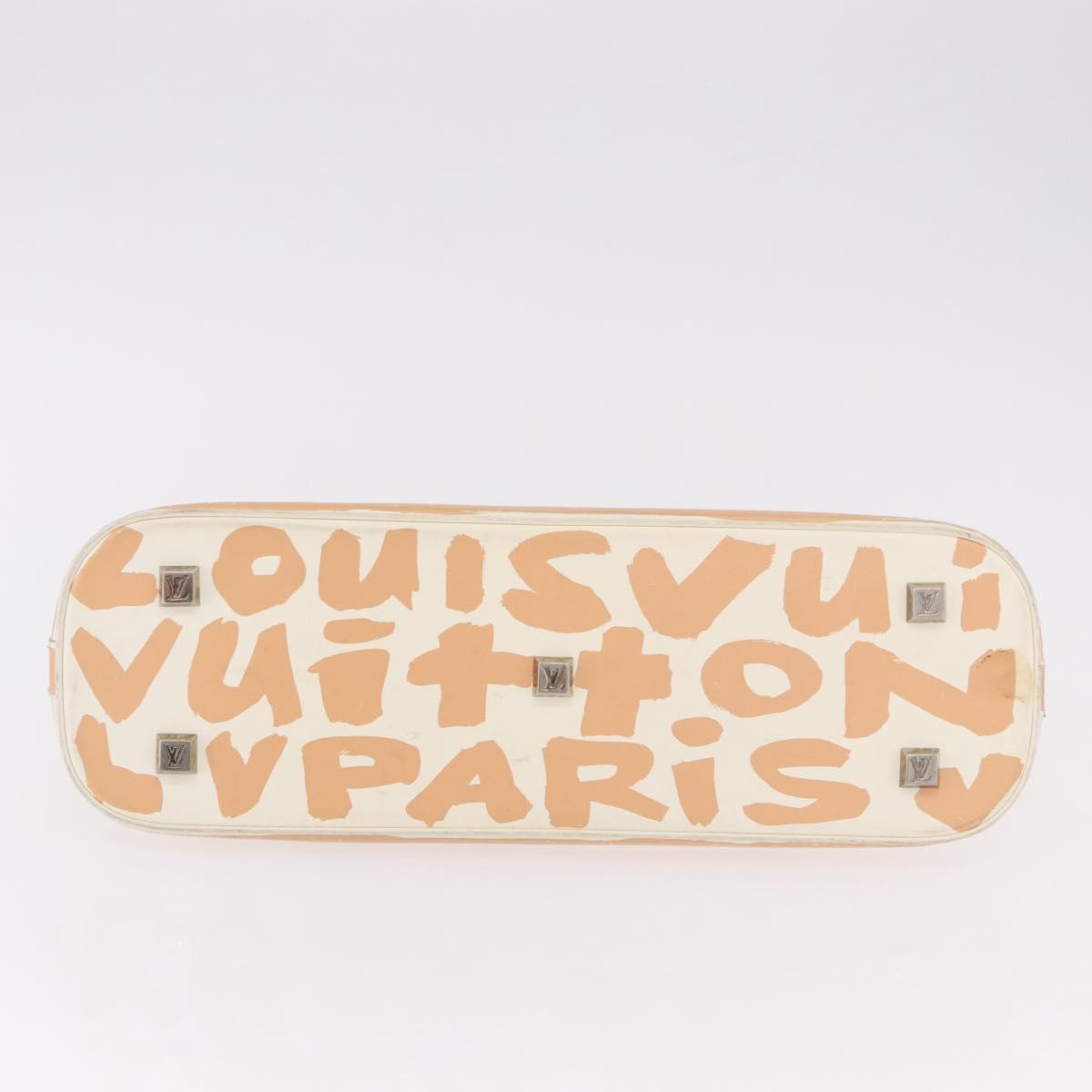 LOUIS VUITTON Graffiti Armahorizontal Hand Bag White Orange M92176 Auth 183696A