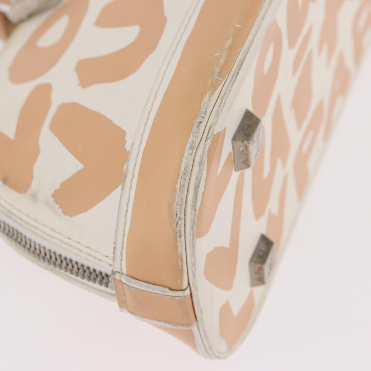 LOUIS VUITTON Graffiti Armahorizontal Hand Bag White Orange M92176 Auth 183696A
