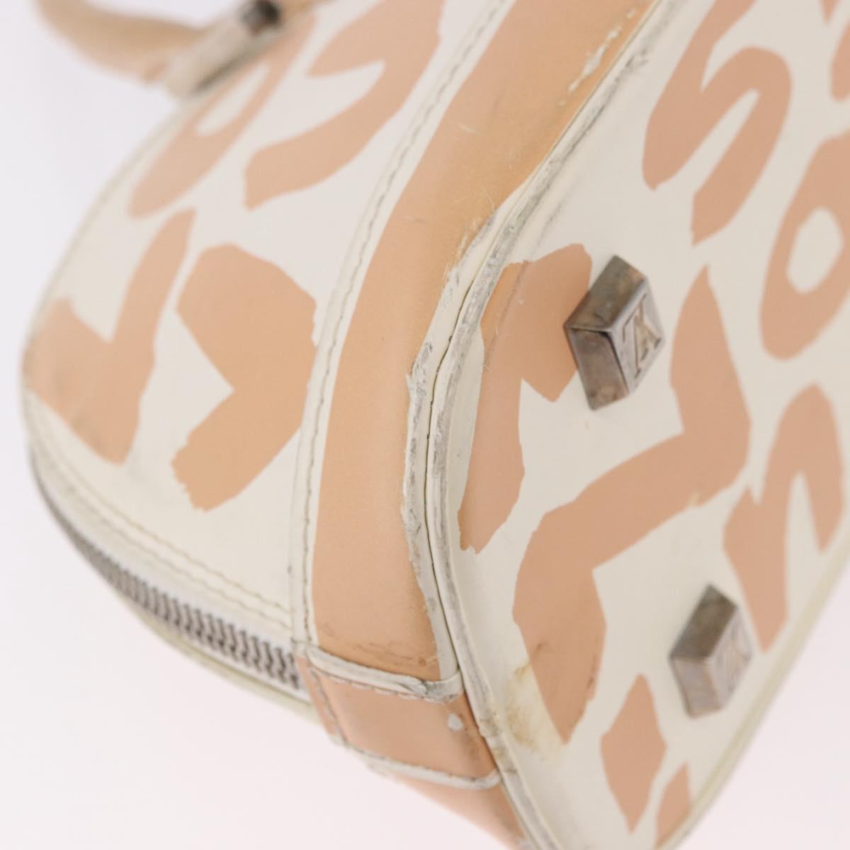 LOUIS VUITTON Graffiti Armahorizontal Hand Bag White Orange M92176 Auth 183696A