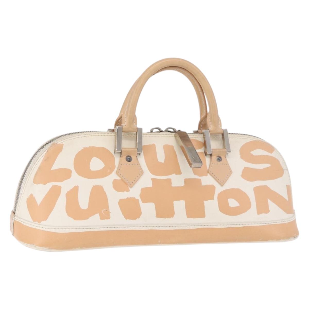 LOUIS VUITTON Graffiti Armahorizontal Hand Bag White Orange M92176 Auth 183696A