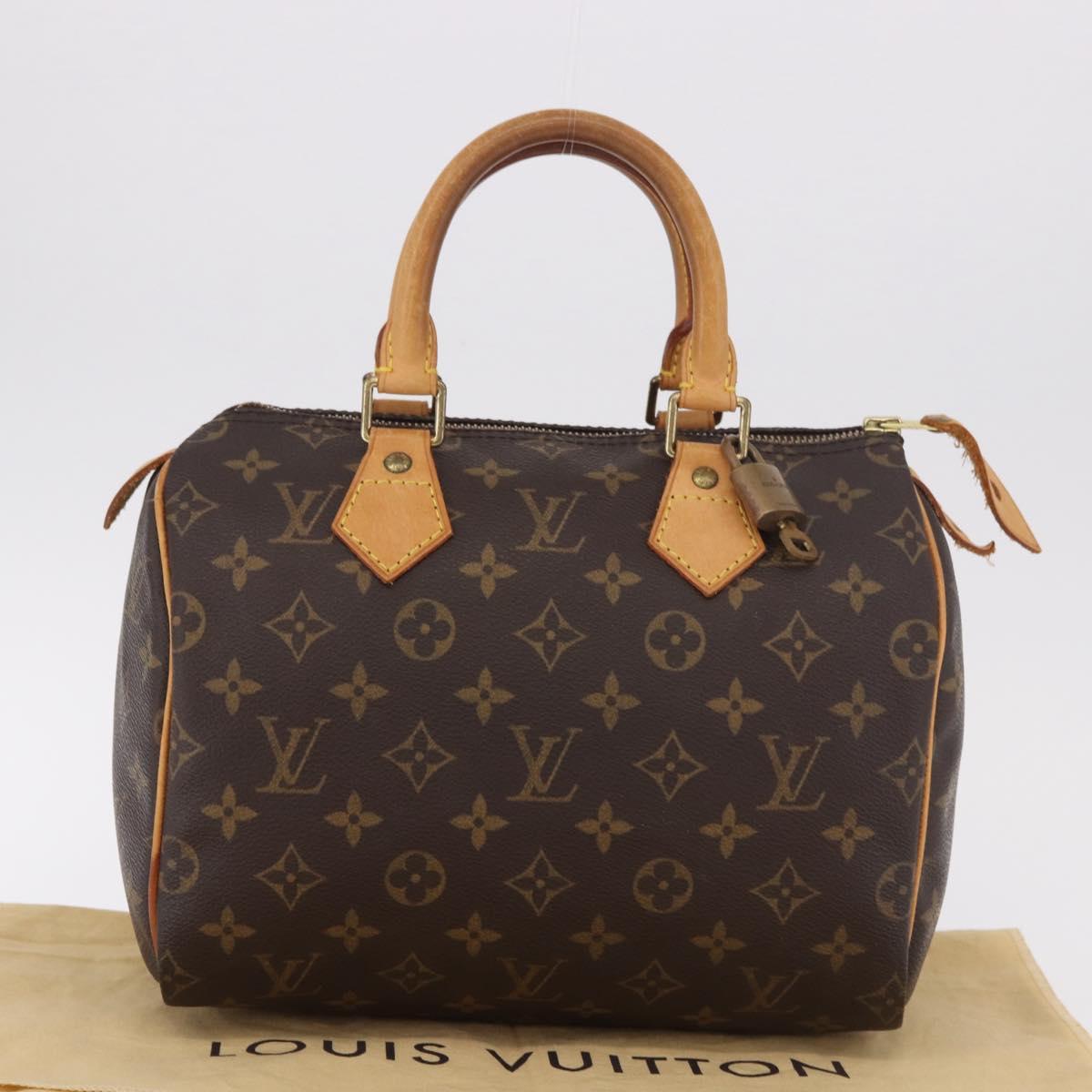 LOUIS VUITTON Monogram Speedy 25 Hand Bag M41528 LV Auth 183701V