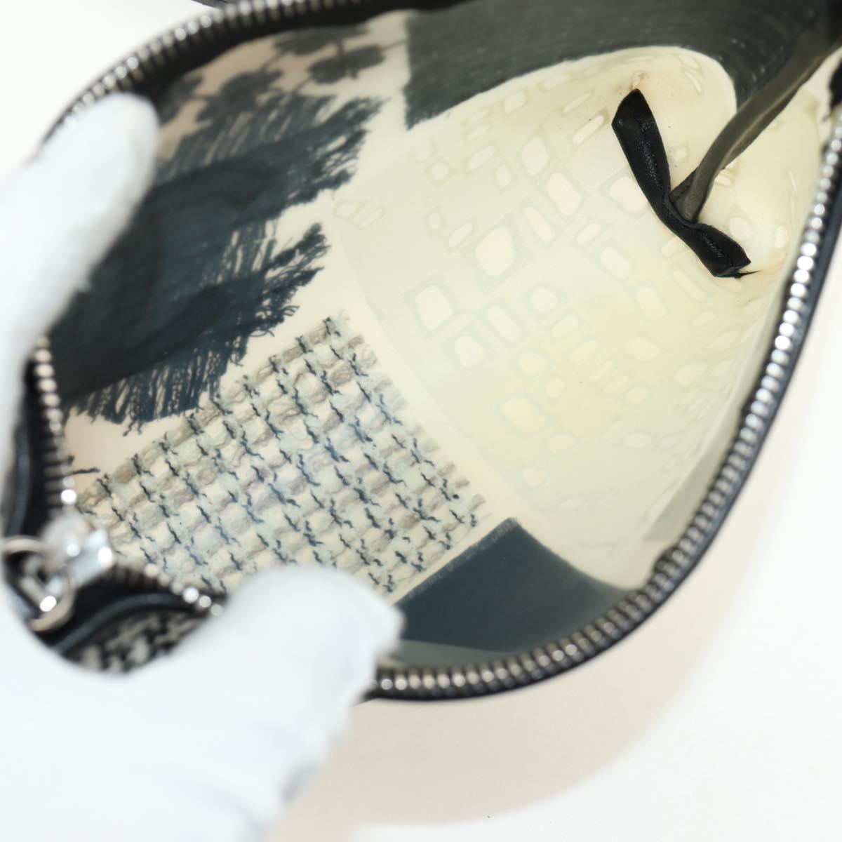 CHANEL Patchwork Tote Bag rubber Black Silver CC Auth 183715SAV