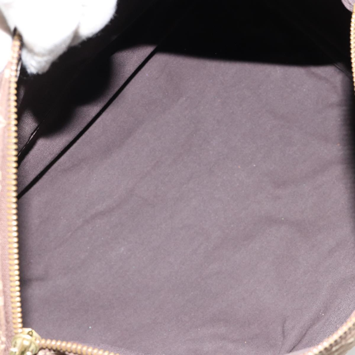 LOUIS VUITTON Monogram Mini Lin Speedy 30 Bag Brown Ebene M95224 LV Auth 183717
