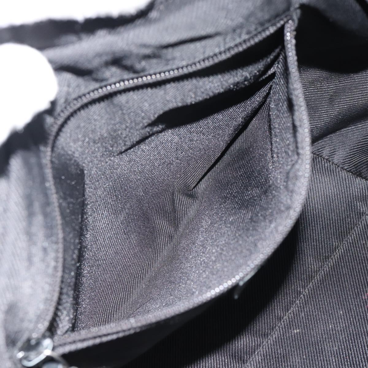 GUCCI GG Canvas Web Sherry Line Tote Bag Black Silver 131230 Auth 183723