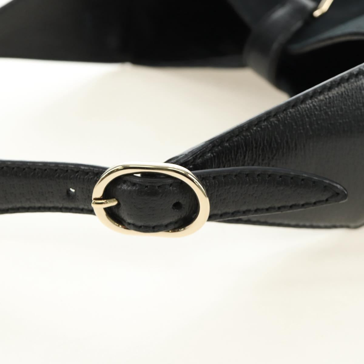 GUCCI New Jackie GG Canvas Shoulder Bag Black Gold 137335 Auth 183724V