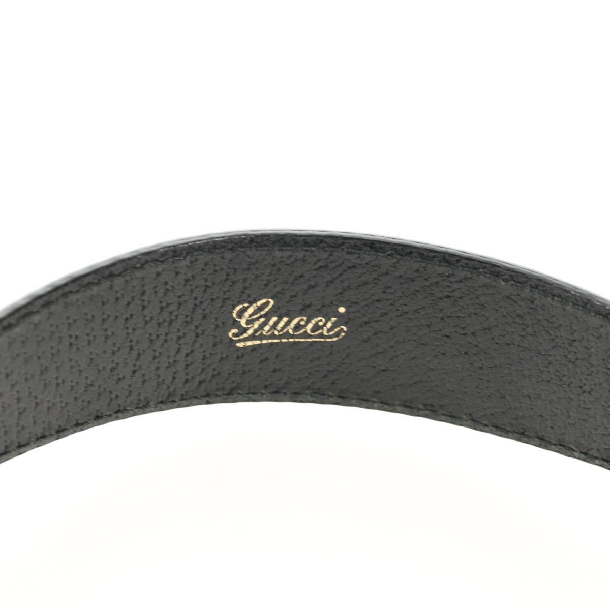 GUCCI New Jackie GG Canvas Shoulder Bag Black Gold 137335 Auth 183724V