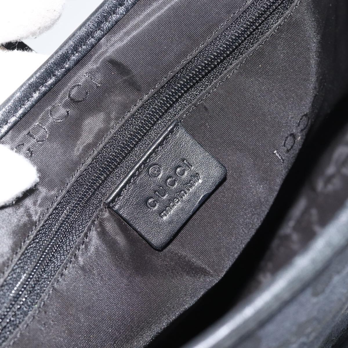 GUCCI GG Canvas Jackie Shoulder Bag Black Silver 001 8806 Auth 183726V