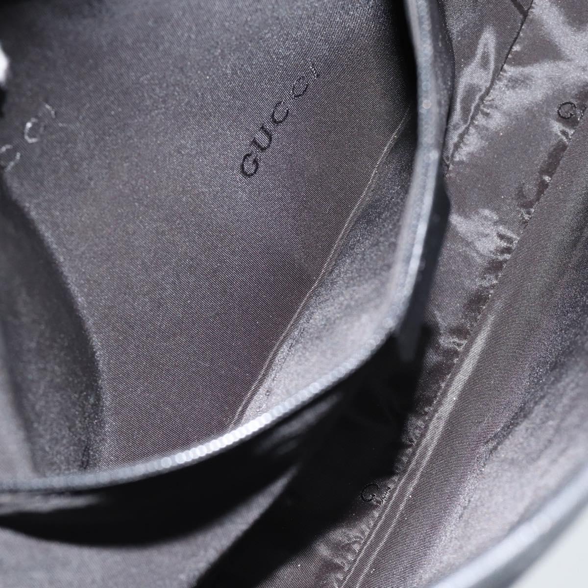GUCCI GG Canvas Jackie Shoulder Bag Black Silver 001 8806 Auth 183726V