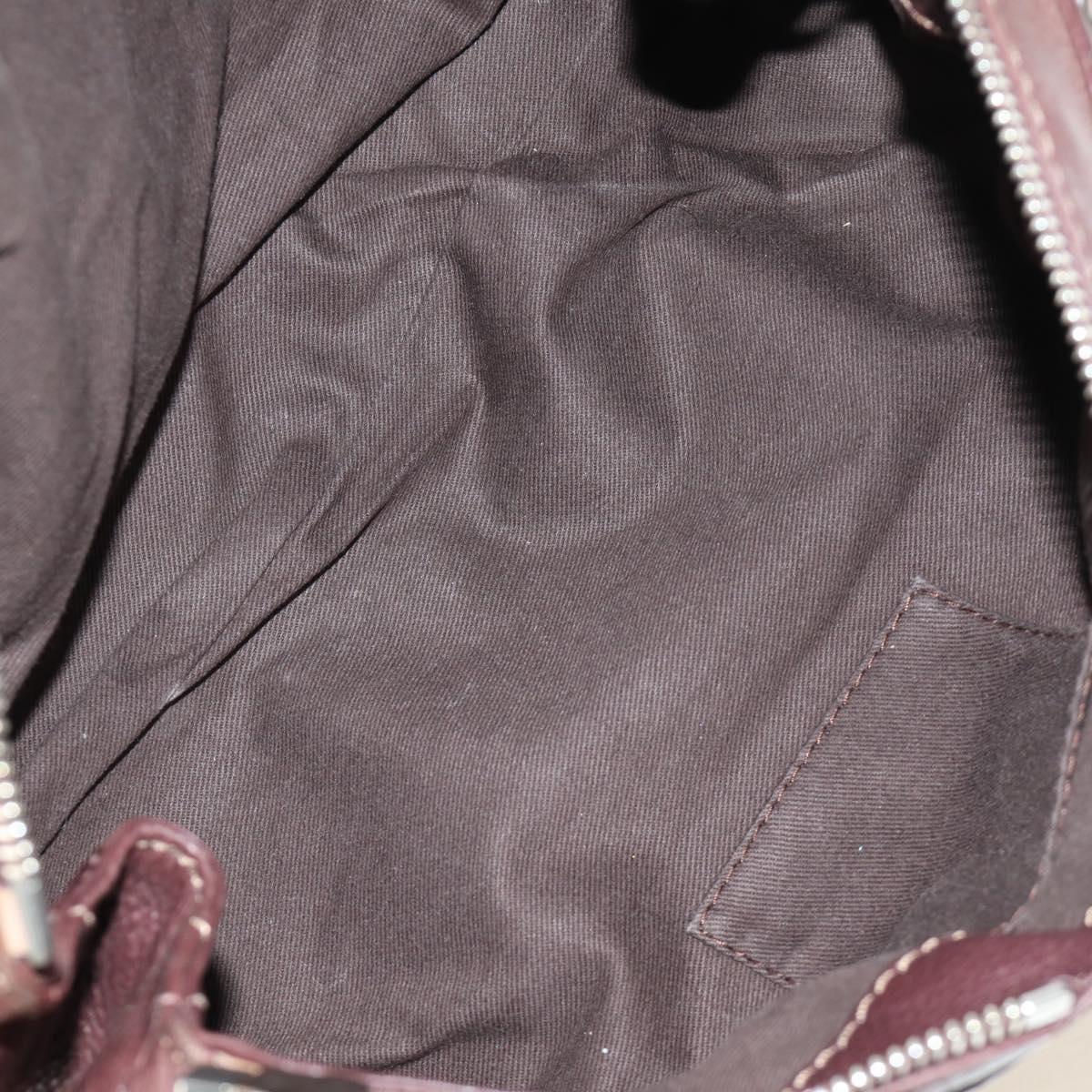 Chloe Paddington Hand Bag Leather Bordeaux Silver Auth 183727M