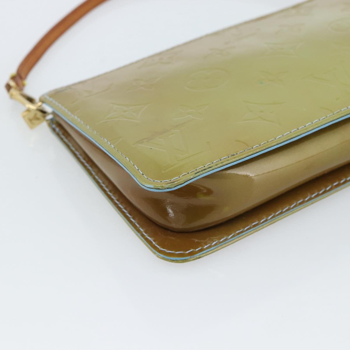 LOUIS VUITTON Monogram Vernis Lexington Pouch Baby Blue M91011 LV Auth 183736