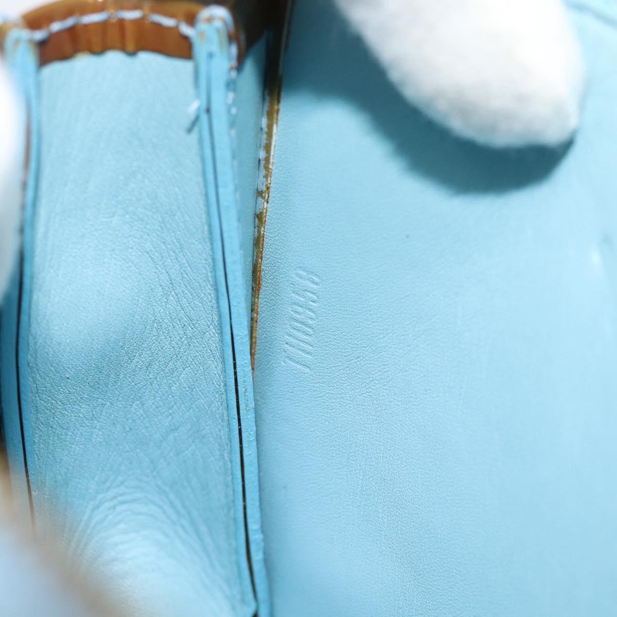 LOUIS VUITTON Monogram Vernis Lexington Pouch Baby Blue M91011 LV Auth 183736