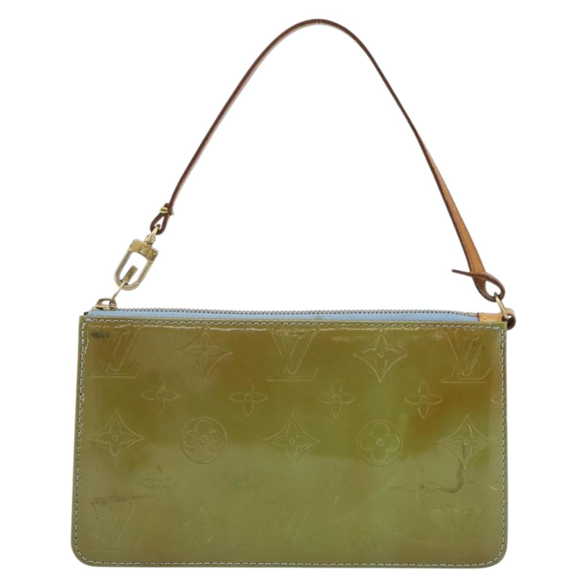 LOUIS VUITTON Monogram Vernis Lexington Pouch Baby Blue M91011 LV Auth 183736