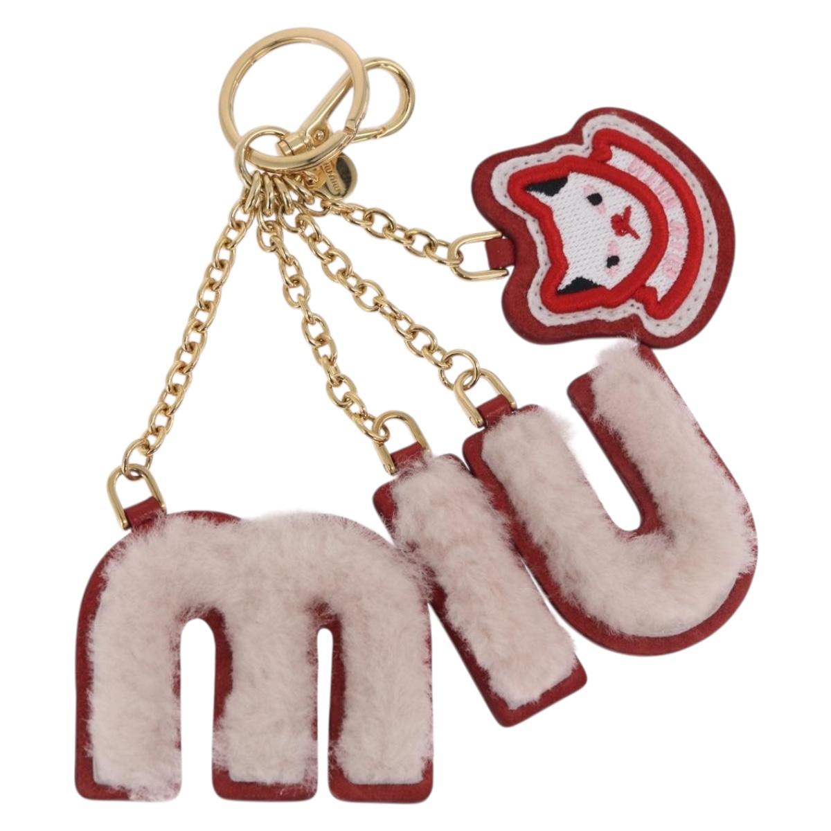 Miu Miu Bag Charm Fur Pink Auth 183743M