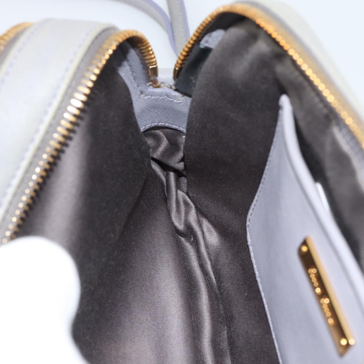 Miu Miu Matelasse Shoulder Bag Leather Gray Gold Auth 183759