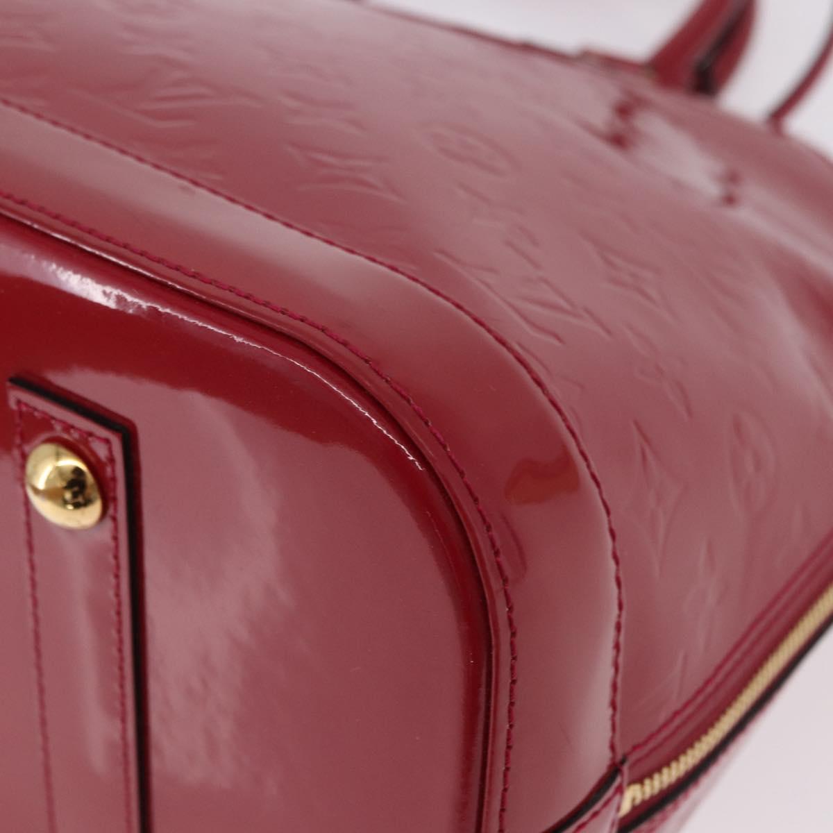 LOUIS VUITTON Vernis Alma GM Hand Bag Rouge Grunadine M91692 LV Auth 183772A