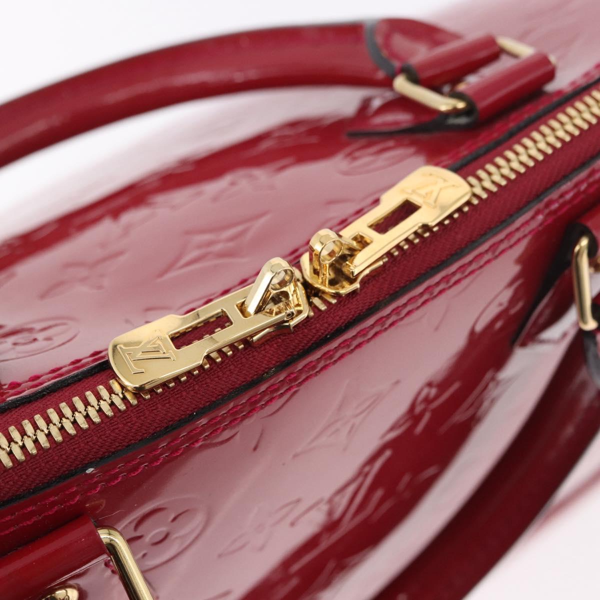 LOUIS VUITTON Vernis Alma GM Hand Bag Rouge Grunadine M91692 LV Auth 183772A