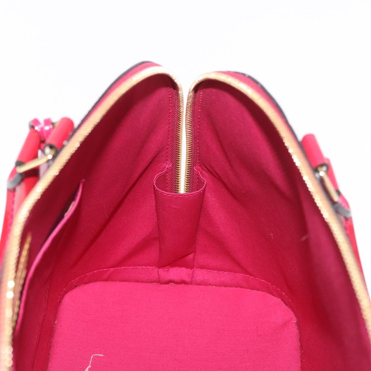 LOUIS VUITTON Vernis Alma GM Hand Bag Rouge Grunadine M91692 LV Auth 183772A