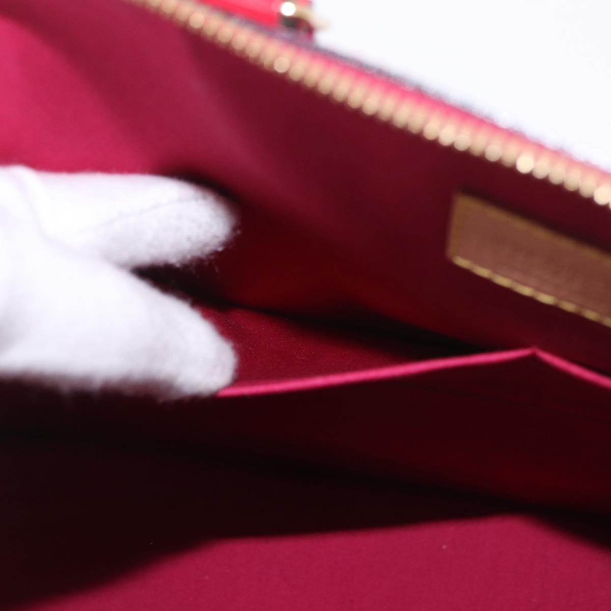 LOUIS VUITTON Vernis Alma GM Hand Bag Rouge Grunadine M91692 LV Auth 183772A