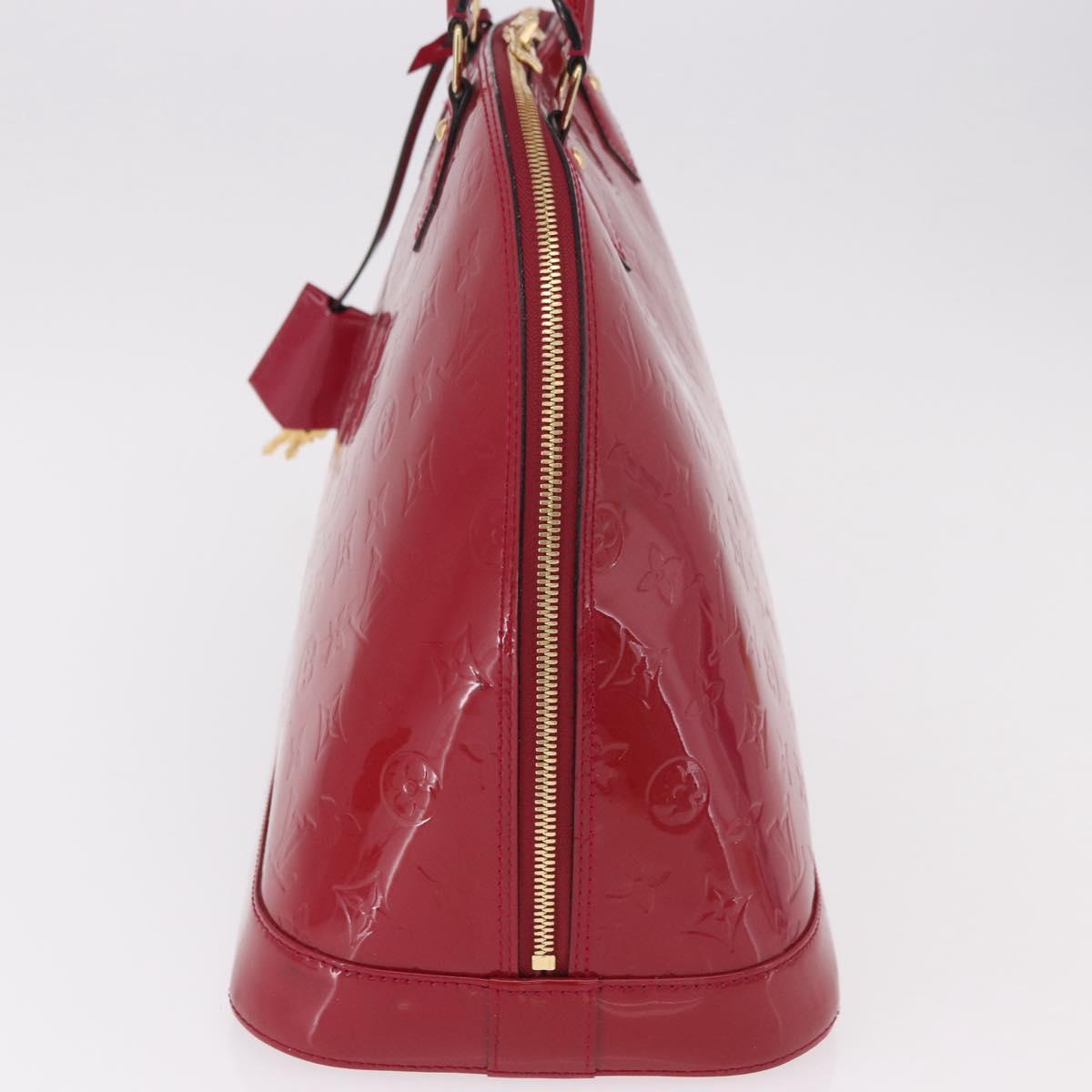 LOUIS VUITTON Vernis Alma GM Hand Bag Rouge Grunadine M91692 LV Auth 183772A