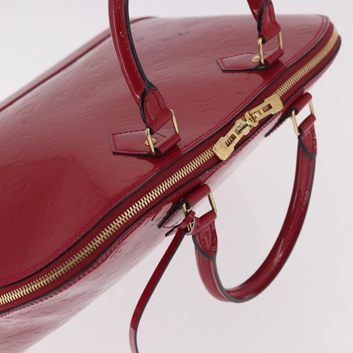 LOUIS VUITTON Vernis Alma GM Hand Bag Rouge Grunadine M91692 LV Auth 183772A