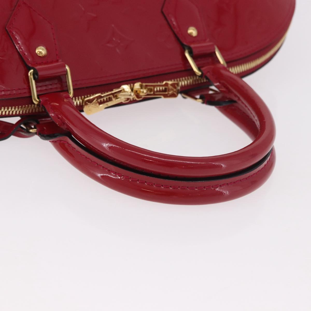LOUIS VUITTON Vernis Alma GM Hand Bag Rouge Grunadine M91692 LV Auth 183772A