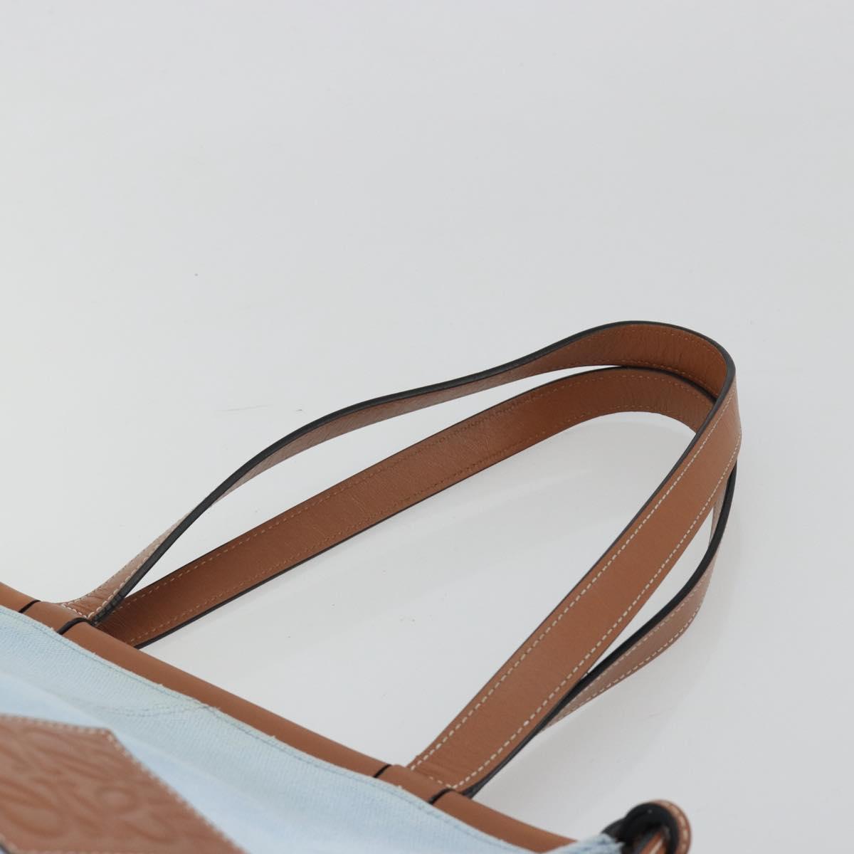 LOEWE Anagram Tote Bag Canvas Light Blue Auth 183780A