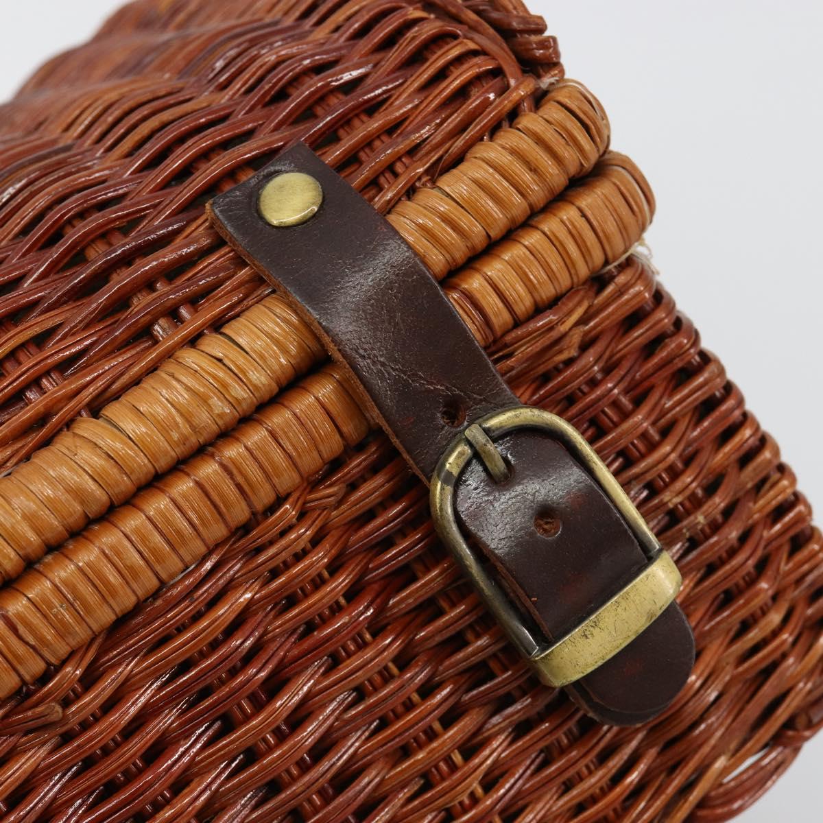 GIVENCHY Hand Bag Rattan Brown Auth 183783A